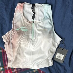 BANDIT Women's Pastel Zip-Up Crop Top